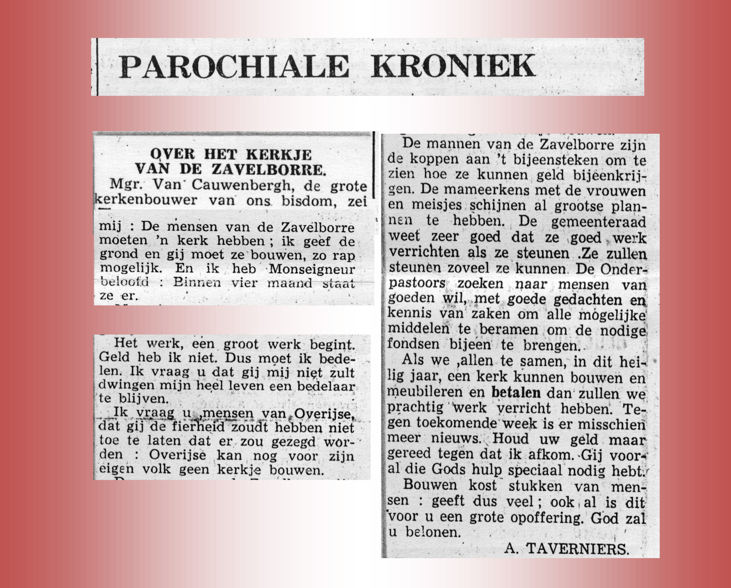 Parochiale kroniek uit het parochieblad van 3 maart 1950